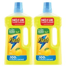Image of 2 x Flash All Purpose Cleaner Liquid Floor Surface Cleaner Dirt Grease Shine 1L