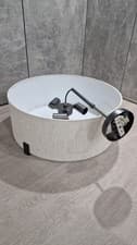 Image of Semi Flush Mount Ceiling Light Fixture With Drum Shade