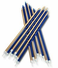 Image of 16 Extra Tall Candles & Holders 18cm Birthday Party Cake Topper Decoration Pick