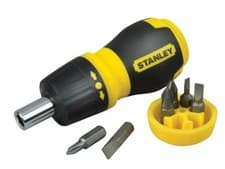 Image of Stanley Stubby Ratchet Screwdriver & Bit Set Pozi (Pz)/Phillips (Ph)/Slot,066358