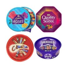 Image of Celebration, Heroes, Roses, Quality Street Chocolates Tub/Tin Gift 550g-600g UK