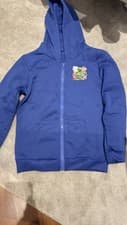 Image of Minecraft Blue Zipper Hoodies Sweatshirt For Children Sweatshirts 140cm