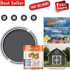 Image of Landlords Weather Shield Satin Classic Grey Smooth Masonry Paint | 1L in 30+ ...