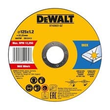 Image of DEWALT Metal Cutting Disc 125 X 1.2 X 22.23mm (Pack of 10)