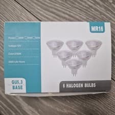 Image of MR16 Halogen 35W 12V GU5.3 Spotlight 2 Pin Base 2700K Warm White Dimmable 6pk