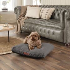 Image of Slumberdown Paws For Slumber Sherpa Small Pet Bed, Light Grey