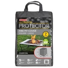 Image of Bosmere Ultimate Protector Square Fire Pit Cover Sizes Small Large Charcoal