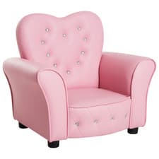 Image of Kids Toddler Sofa Children Armchair Seating Chair Relax Girl Princess Pink