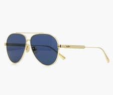Image of Brand New Christian Dior Gold Sunglasses Blue Gold