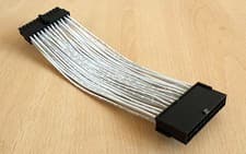 Image of 24pin ATX EPS MOBO PSU Power Supply Extension Cable - 16 awg White 30cm