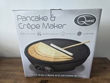 Image of Quest Electric Pancake Maker & Crepe Maker Extra Large Cooking Surface Non Stick