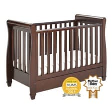 Image of Babymore Eva Dropside Cot 120cm x 60cm - Brown