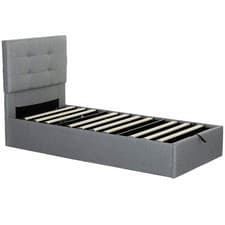 Image of 3ft Single Ottoman Bed with Gas Lift Storage - Grey