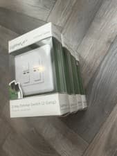 Image of LightwaveRF Series 1 Wired Dimmer Switch - 2 Gang - New Boxed