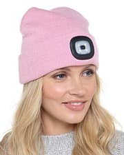 Image of LED Knitted Beanie Hat Adults & Kids Knitted Hands Free Light Up Hats
