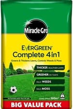 Image of 2 X Evergreen Complete 4 In 1 Lawn Food Weed & Moss Control 360m2 12.6kg Bags