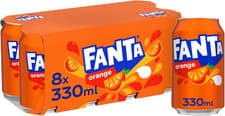 Image of Fanta Orange 8 x 330 ml Fast Free UK Delivery