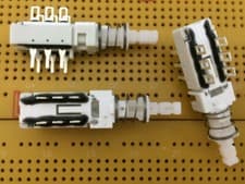 Image of 2 Pole Double Throw DPDT On-(On) Push Button Switch Momentary 0.5A PCB Pins Lugs