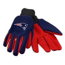 Image of New England Patriots Blue/Red 2-Tone Team Logo Licensed NFL Sport Utility Gloves