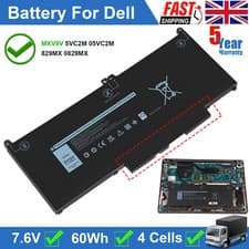 Image of For Dell Latitude 7300 E7300 7400 E7400 Inspiron 7306 2-in-1 Black battery MXV9V