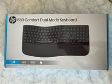 Image of HP Wireless Keyboard 680 Ergonomic Dual Mode Bluetooth USB Receiver Compact Keys
