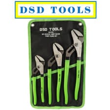 Image of DSD TOOLS 3PC GROOVE SLIP JOINT WATER PUMP PLIERS SET 8"10"12" 200-300MM DS1278