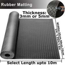 Image of Rubber Matting 3mm or 5mm Thickness Flooring - 1/2m to 10m - Mat Floor Flooring
