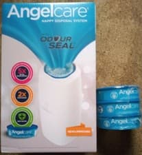 Image of Angelcare Nappy Disposal System Odour Seal 4 Refills Included New Unused