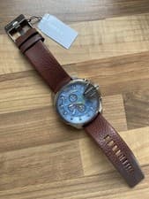 Image of Diesel Mega Chief Watch DZ4281 - Blue/Brown - Tags On