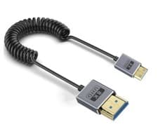 Image of Mini HDMI to HDMI Ultra Thin Coiled Cable | 8K@60Hz | Male to Male
