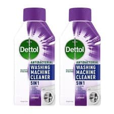 Image of Dettol Washing Machine Cleaner Lavender Kill Bacterial Liquid 250ml x2