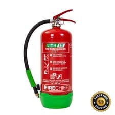 Image of Firechief Lithex Fire Extinguisher 6Ltr Litre Lithium Battery, Hot Works Safe