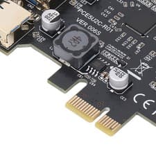 Image of 5 Port PCIe USB Card High-Speed Expansion For Desktop PC Black