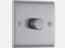 Image of BG Electrical Intelligent Single Wall Dimmer Switch 2 Way Raised Profile NBS81P