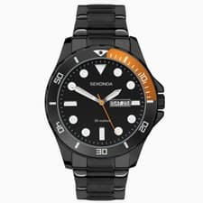 Image of Mens Sekonda Balearic Black Dial Day/Date 44mm Watch 30120 £59.99