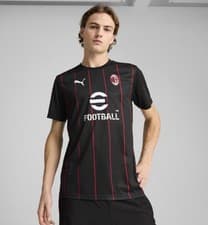 Image of Men’s AC Milan Prematch SS Football Shirt, In UK Size Medium, RRP £60