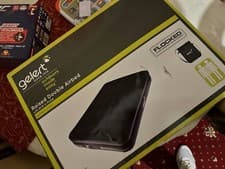 Image of Gelert Raised Flocked Double Airbed Black with Built-In Electric Pump Brand New!