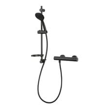 Image of Aqualisa RNDSBV1.MB Safe Touch Round Bar Valve Thermostatic Mixer Shower Black