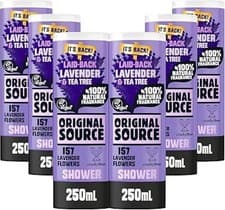 Image of Original Source Lavender Shower Gel 250ml x6 | Vegan, Natural & Cruelty Free