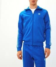 Image of MED adidas Originals MEN'S BECKENBAUER TRACKSUIT JACKET & PANTS BLUE LAST1