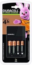 Image of Duracell CEF14 4-Hour Battery Charger + Rechargeable Batteries Included, AA+AAA