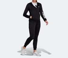 Image of adidas Womens Essentials Logo French Terry Tracksuit Black