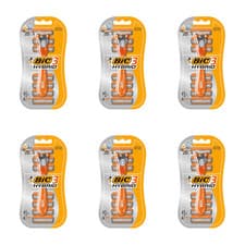 Image of BIC 3 Hybrid Men’s Razor with 6 Replacement Cartridges 3 Blade Shaver X 6