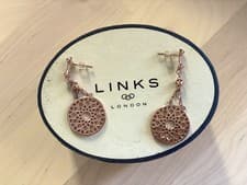 Image of LINKS OF LONDON Ladies Sterling Silver S925 Timeless Large Drop Earrings RRP105