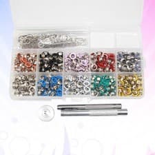 Image of 400 Pcs Portable Eyelet Punch Kit Heavy Duty Grommet Colorful Grommets And Tool