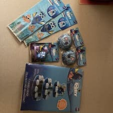 Image of Lot of Finding Dory Party Supplies, Cupcake Tower, Treat bags, candle, baking