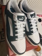 Image of PUMA Men's White Leather Sneakers 374361-03 UK Size 11