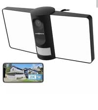 Image of Link2Home Outdoor Smart Floodlight Camera 2K 4MP Black CCTV / SECURITY CAMERA