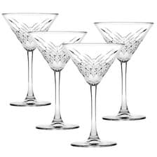 Image of 4 Pcs Set 230ml Glass Martini Long Stemmed Cocktail Drinking Glasses Pasabahce