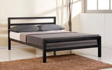 Image of 4ft City Block Black Metal Bed Frame Durable Modern Style DOUBLE 4'' Size